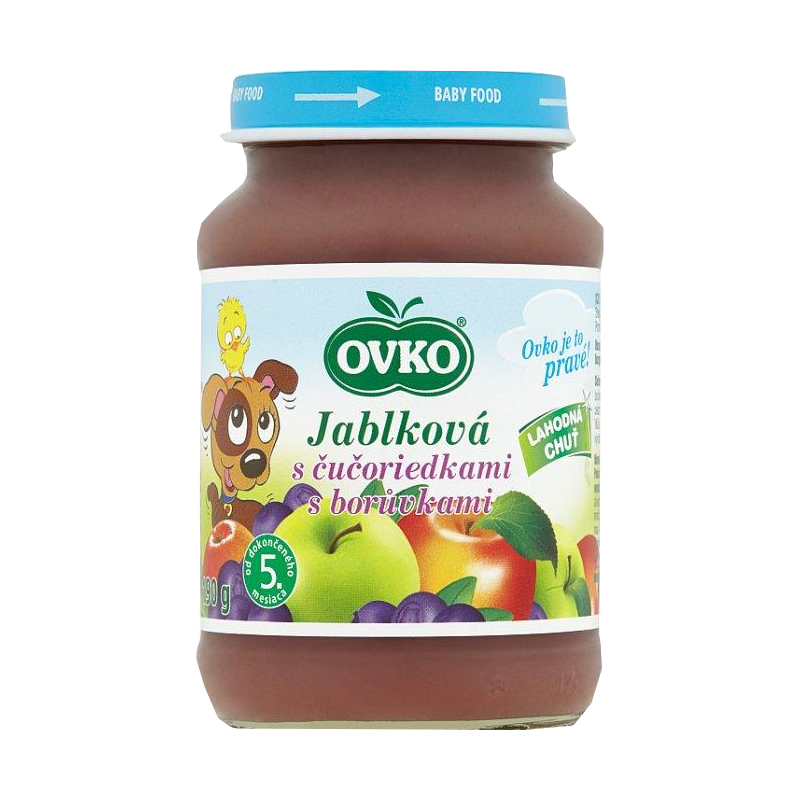 BABY FOOD BLUEBERRY 190g OVKO FROM 5 MONTHS