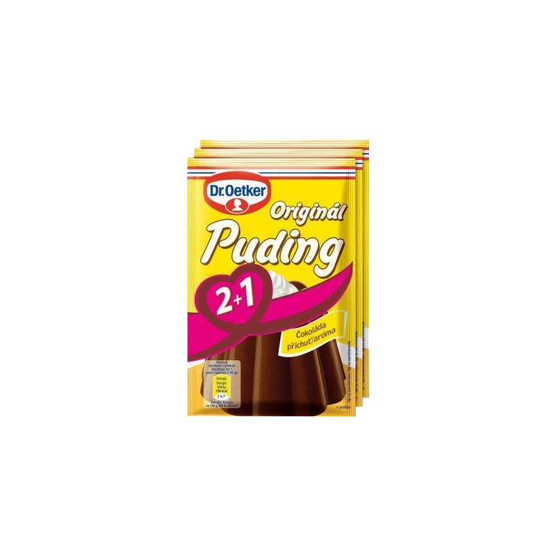 ORIGINAL CHOCOLATE FLAVOR PUDDING 2+1 135g OETKER