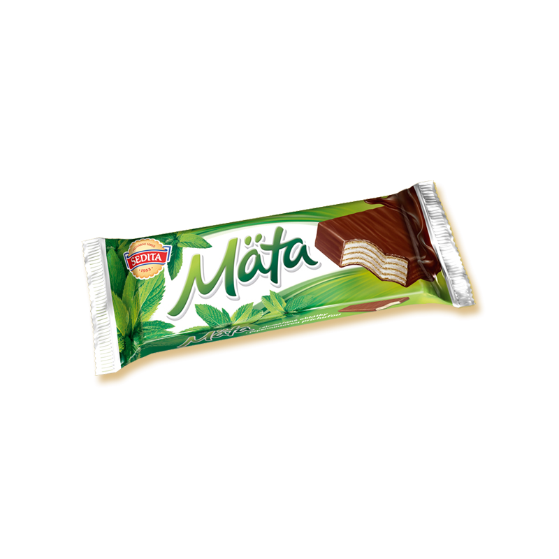 MINT 50g - FULLY COATED WAFERS IN COCOA COATING WITH CREAM FILLING AND PEPPERMINT FLAVOR