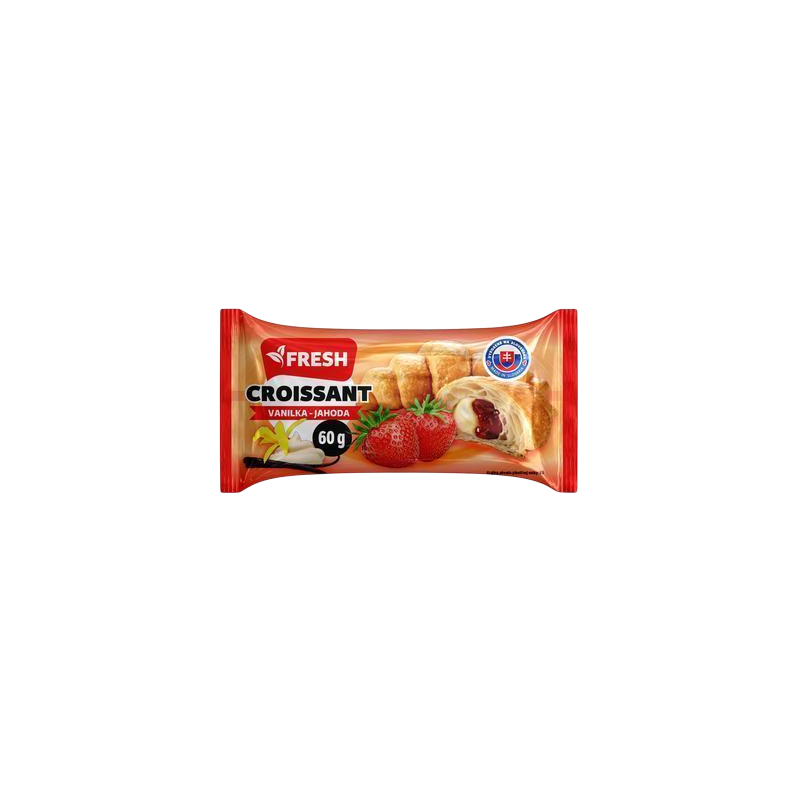 CROISSANT WITH STRAWBERRY-VANILLA FILLING 60g FRESH