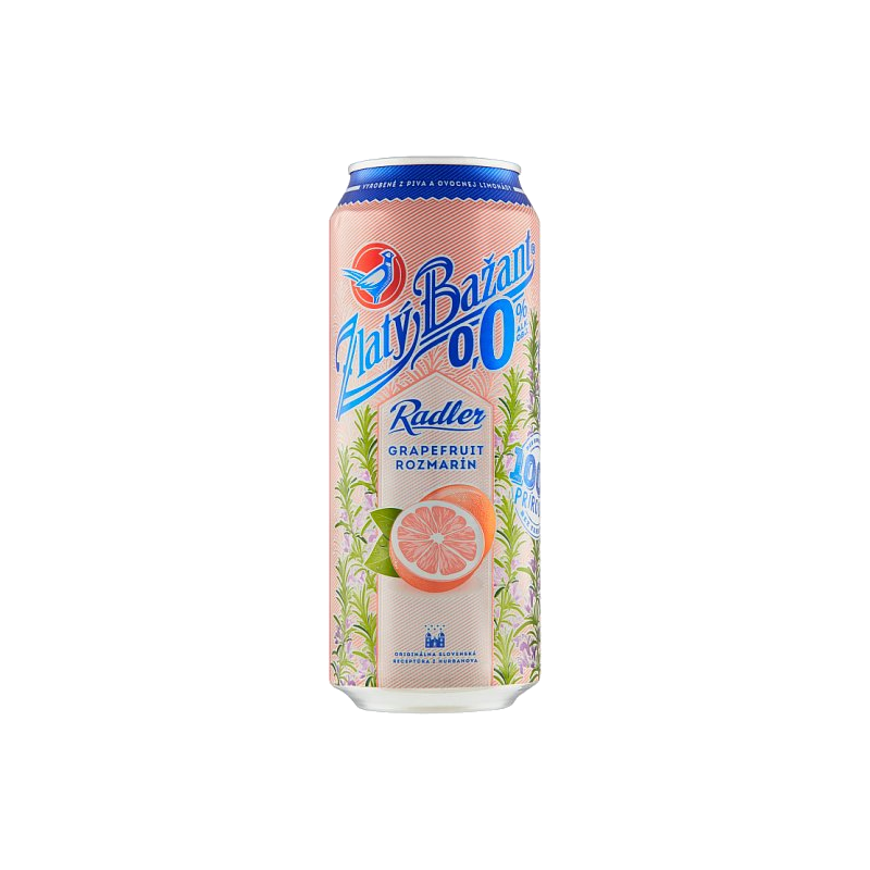 BAŽANT RADLER GRAPEFRUIT 0.0% NON-ALCOHOLIC BEER 0.5L CAN
