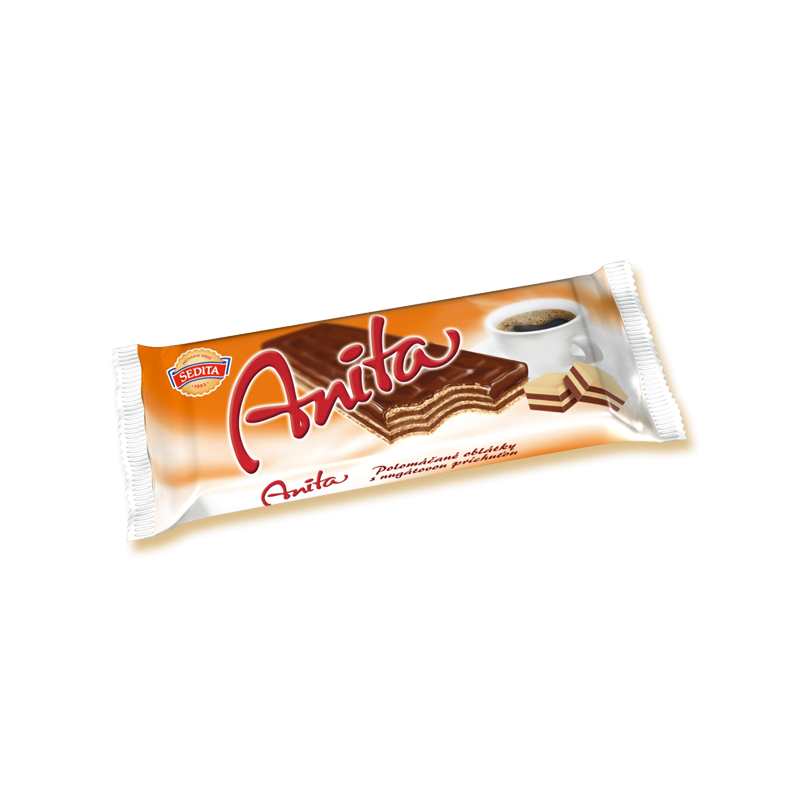 ANITA 50g - WAFERS DIPPED IN COCOA COATING WITH NOUGAT CREAM FILLING
