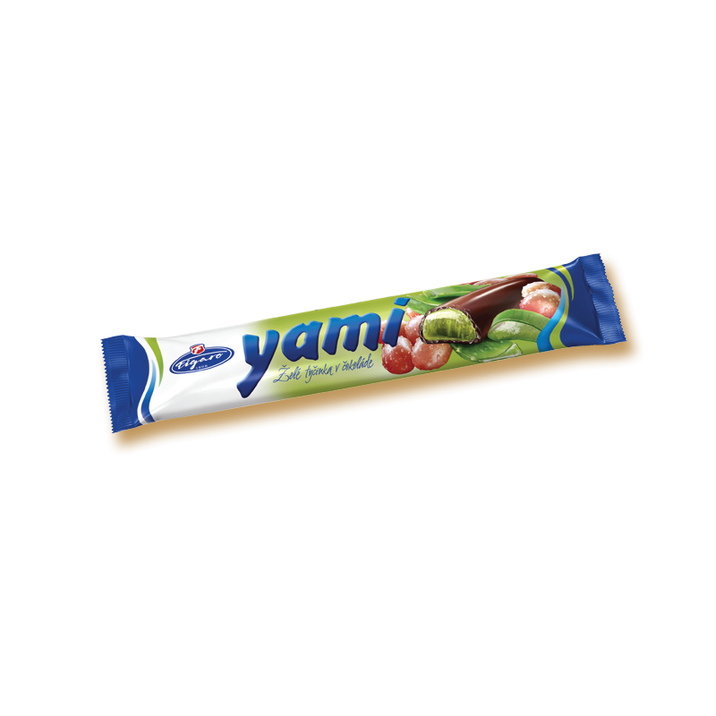 YAMI STICK GRAPE & ALOE 25g - GRAPE AND ALOE VERA PECTIN JELLY STICK IN CHOCOLATE